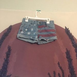 Lucky brand flag jean shorts